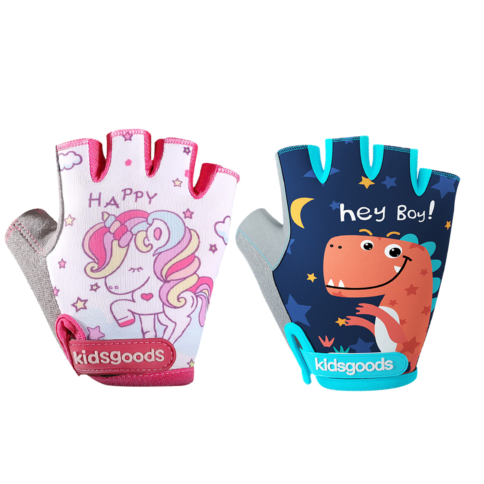 Kids Bike Gloves Children Anti-Slip Biking Gloves Cycling Half Fingers Gloves
