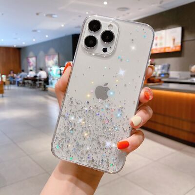 Glitter Shockproof Case for iPhone 15 14 13 12 11 Pro Max mini XS 7 8 PLUS Cover