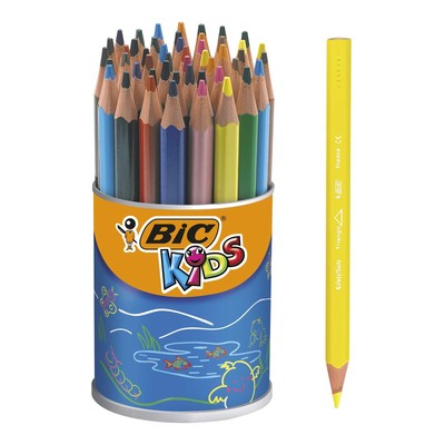 BIC Kids Evolution ECOlutions Triangular Colouring Pencils - Pack of 48 Pencils 