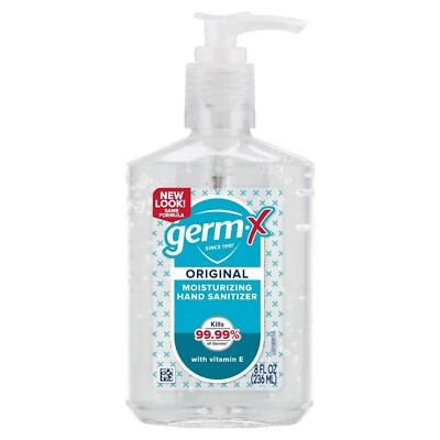 Germ-X Hand Sanitizer, Fresh Citrus Scent, 8oz (Choose Your Pack)