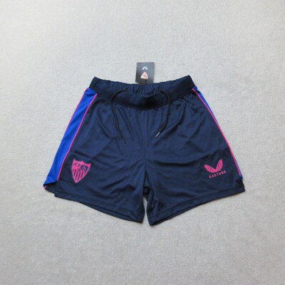 Sevilla FC Training Shorts Womens UK 10 Blue Football Sports 22 / 23 EU 38 NWT