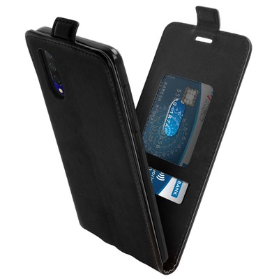 Vertical flip case, synthetic leather case for Xiaomi Mi 9 Lite   Black