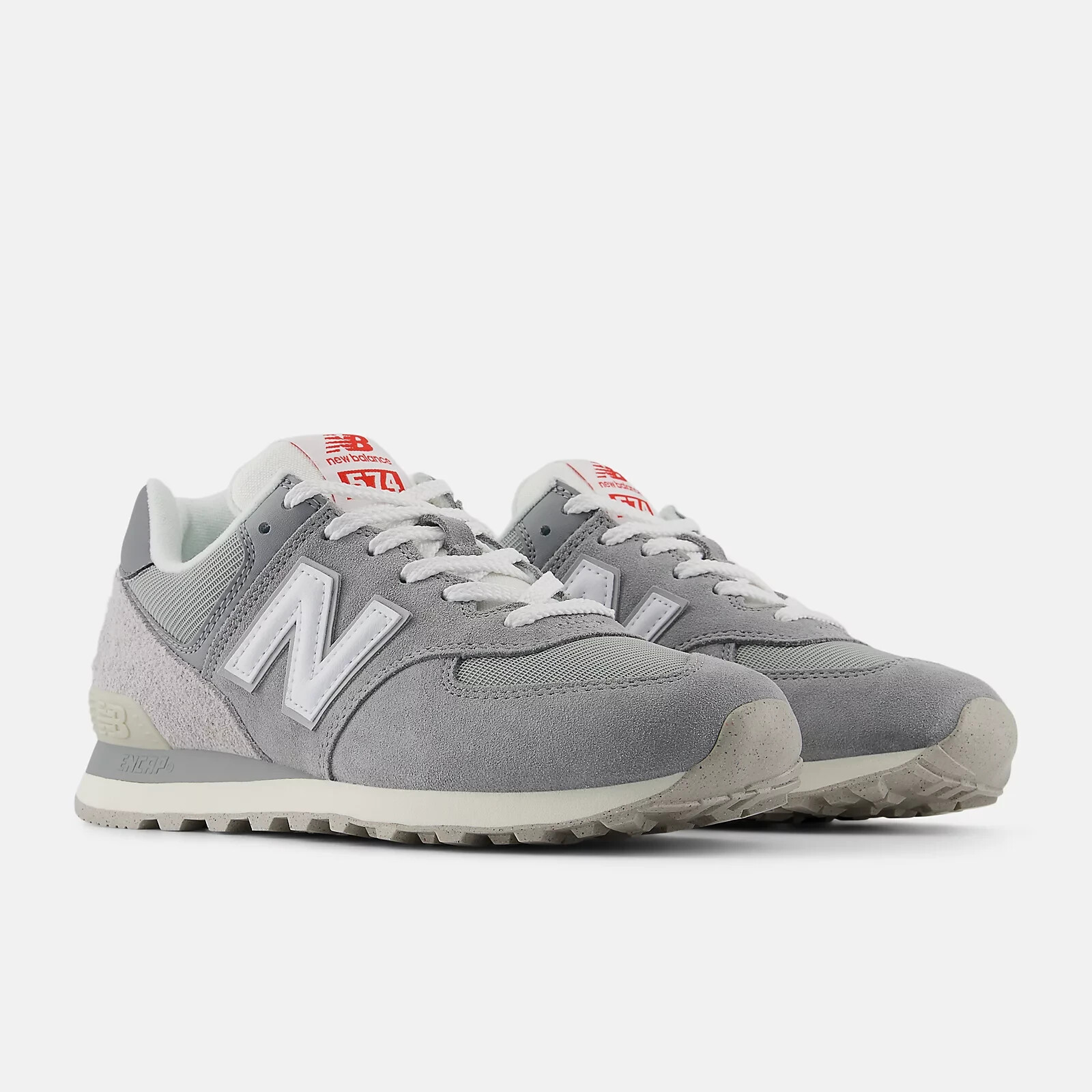 New Balance 574 U574BKR Width D Slate Grey with White