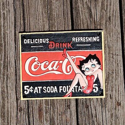 Coke Cocacola Betty Boop Advertising Sign