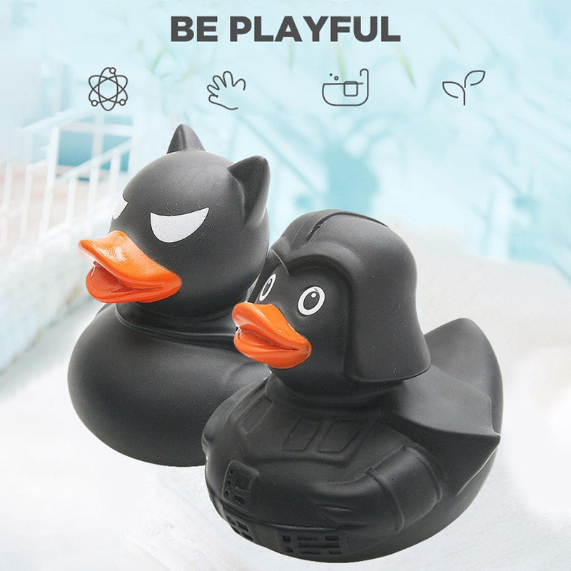 Black Rubber Duck Funny Mini Ducks Kids Bath Toys Black Ducks Bath Tub Pool Toys