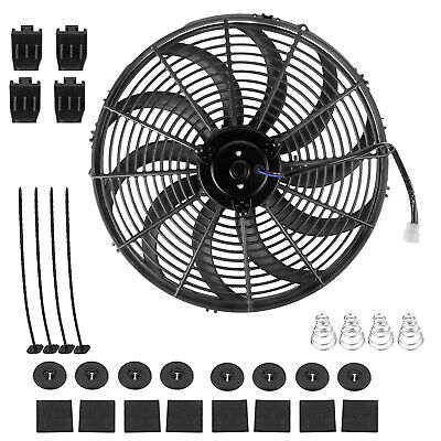 12'' inch Universal Slim Fan Push Pull Electric Radiator Cooling 12V Mount Kit