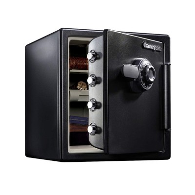 SentrySafe Fireproof and Waterproof Black Steel Home Safe with Dial Combinati...