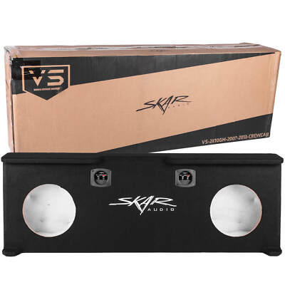 Fits 2007-2013 Chevy Silverado/GMC Sierra Crew Cab Dual 10'' Subwoofer Box
