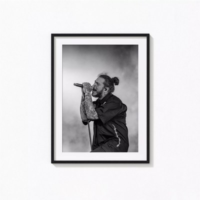 Post Malone Black&White Art Poster Print. Great Home Decor