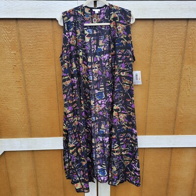 Lularoe Joy Floral Abstract Cover Up XL