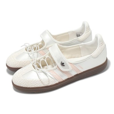 adidas Originals Samba Jane W White Pink Women Strap Mary Casual Shoes JR4482