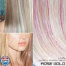 SEPTBEAM Clip in Hair Tinsel Extensions Sparkle and Highlights for Hair Rose Gold 20.5 Inch 6 Pieces Sparkle Strands for Party, Christmas Gift for Kids, Girls, Women(Rose Gold)