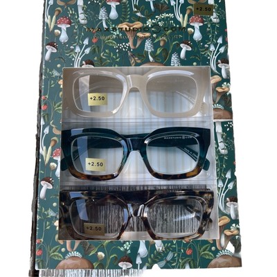 MAX STUDIO PREMIUM 3-PACK READING GLASSES READERS  +2.50 NEW AUTHENTIC