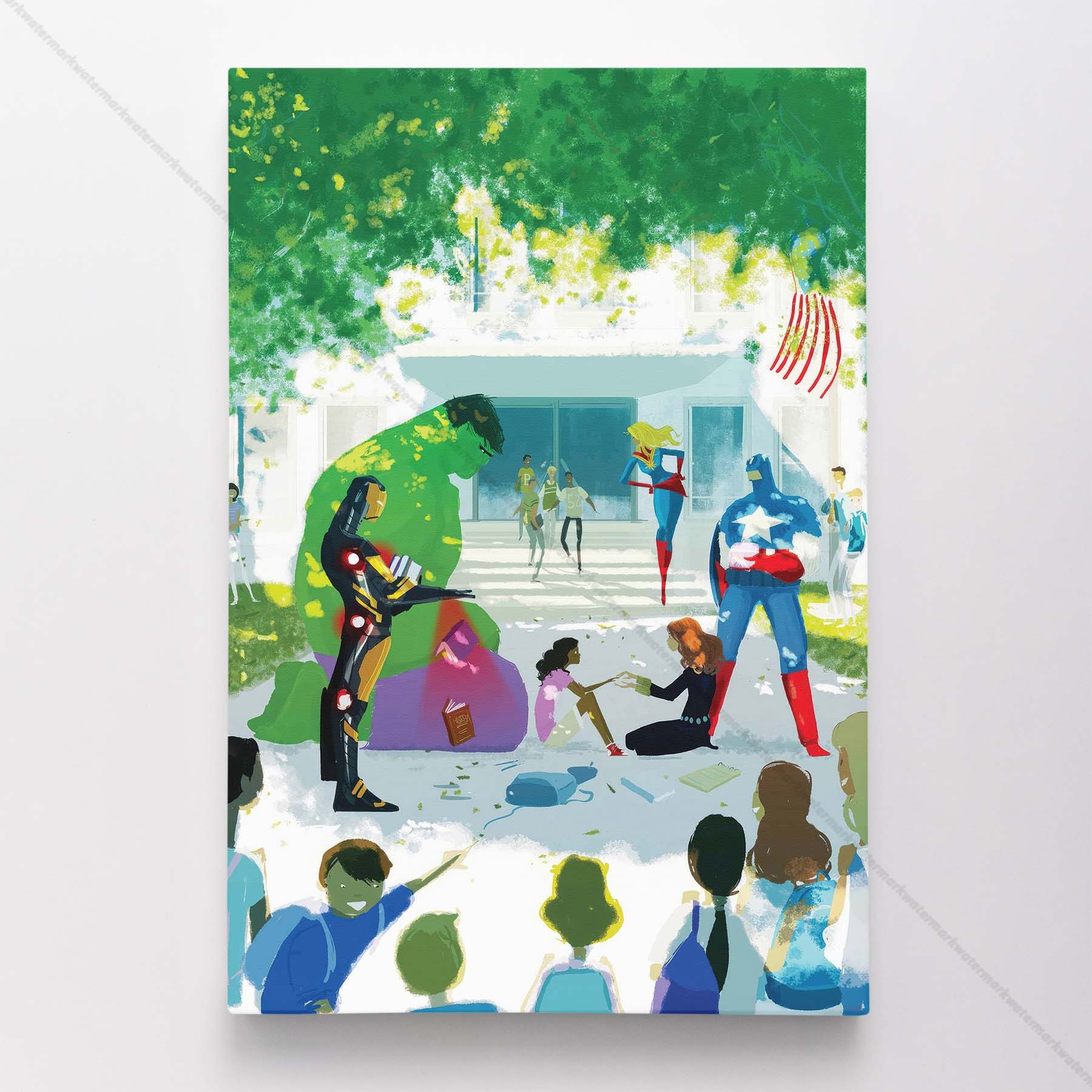Avengers Poster Canvas Marvel Superhero Comic Book Cover Art Print #4128