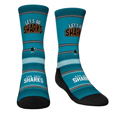 S San Jose Sharks Team Slogan Crew Socks