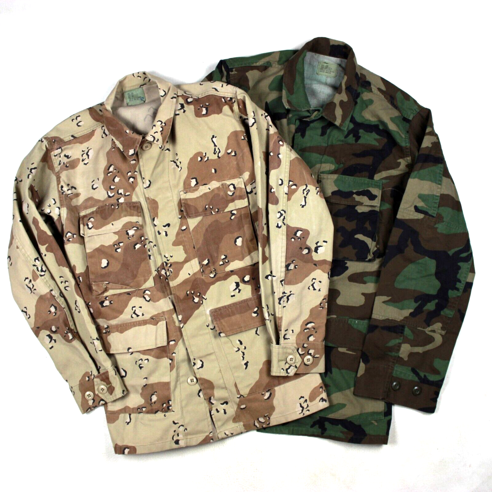 CHOCOLATE CHIP WOODLAND CAMOUFLAGE FIELD SHIRT JACKET CAMO