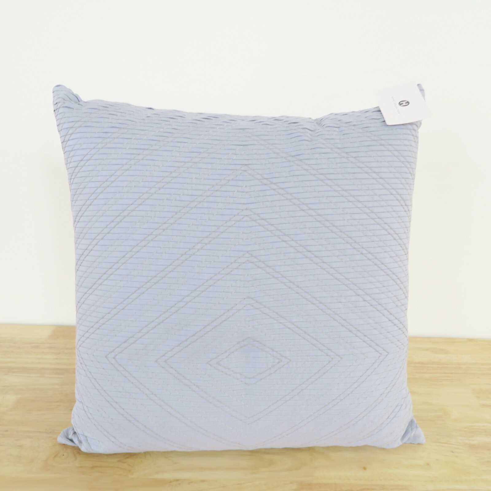 Hotel Collection 20" Square Decorative Pillow Diamond Stripe Grey T94036