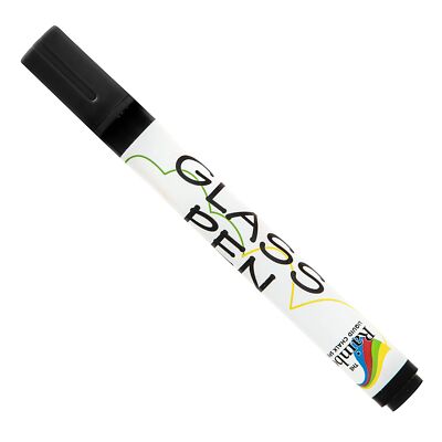 Glass Pen Liquid Paint Marker: Glass Writing Pens, Erasable Ink - 5mm Tip, Black