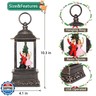 Christmas Snow Globe Decorations, Musical Glitter Nutcracker Lantern with 6H Timer, USB/Battery Powered Lighted Décor for Home, Tabletop, Gift Box
