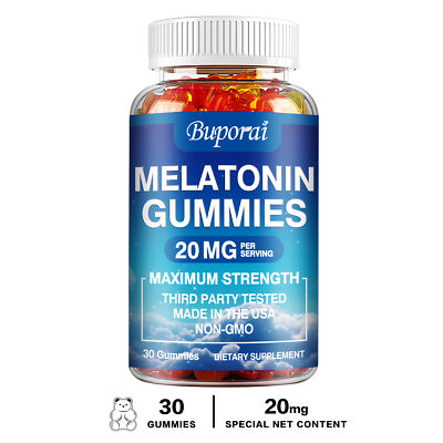 Melatonin Gummies 20mg-Relieve Stress,Improve Sleep Quality,Extra Strength Sleep