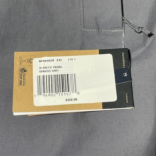 Pre-owned The North Face Women's Arctic Parka 550 Down Warm Winter Jacket Grey Sz Xxl In Vanadis Grey / Tnf White Logo