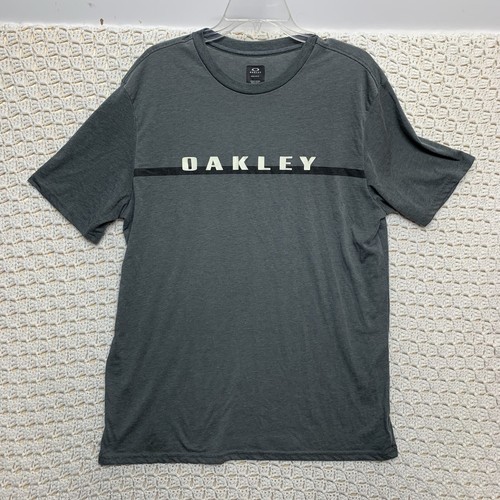 Oakley Men T-Shirt Size XL Regular Fit Gray Short Sleeve