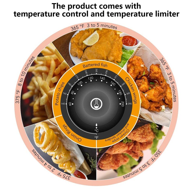 10.5 Qt Silver Electric Deep Fryer With Removable Frying Oil Filtration Basket