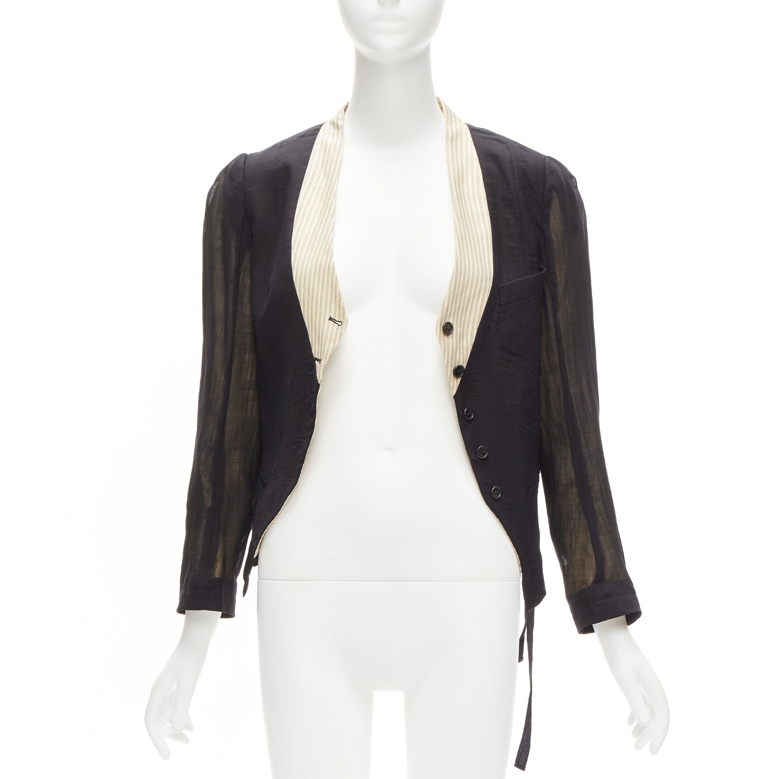 ANN DEMEULEMEESTER ブラック レイヤードタンクトップ 36 ANN DEMEULEMEESTER ブラック レイヤードタンクトップ 36 - メルカリ