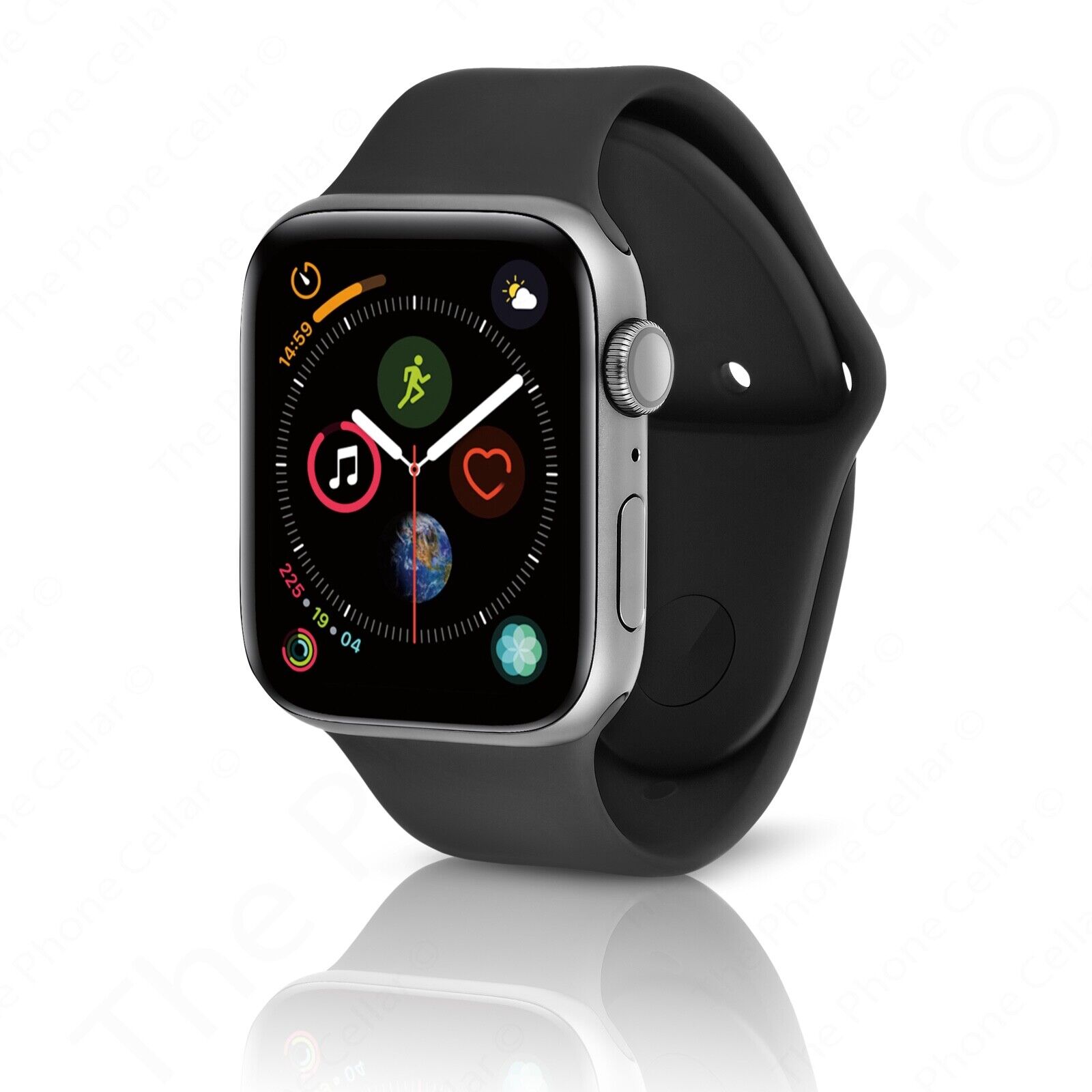 Apple Watch Series 5 44 mm Space Gray Aluminum Case with Black Sport Band (GPS) | eBay