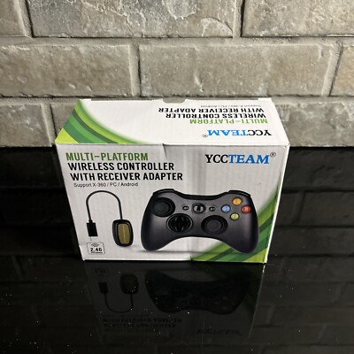 Multi Platform Wireless Controller Black Receiver Adapter 360/PC/Android