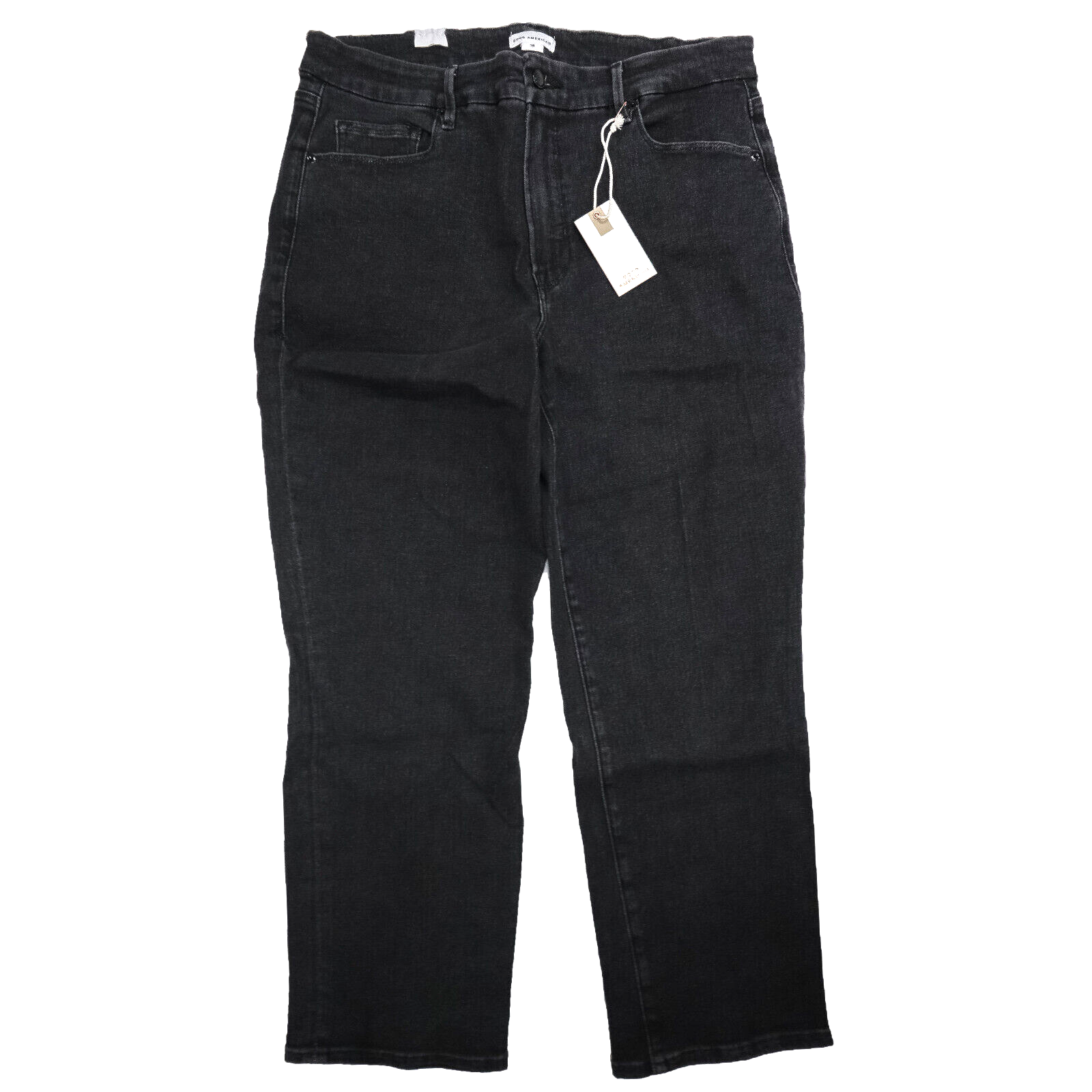 Good American GOOD LEGS STRAIGHT JEANS GS419TFT BLACK184 Size 18 Inseam 27 1/2"