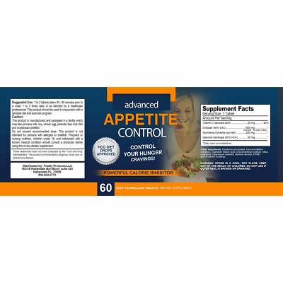 Advanced Appetite Control Healthy Weight Loss Management Fat Burn 60 Capsules