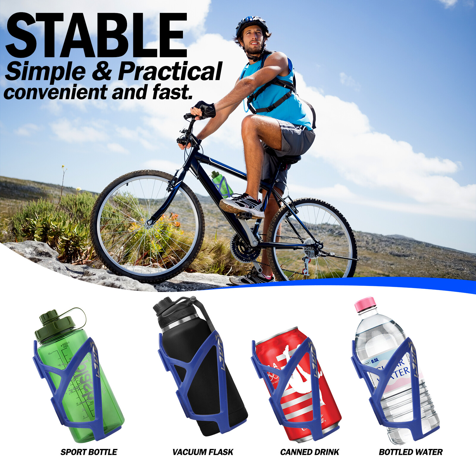 Bicycle Water Bottle Cage Lightweight Bike Water Bottle Holder Rack Universal