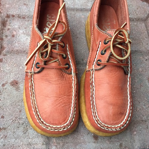 Vintage 70s Gum Sole Genuine Leather trotters Oxfords Shoes Womens 8