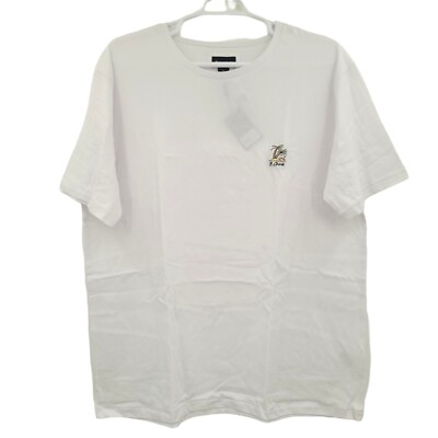 Barney Cools | Men's 100% Cotton Oasis Logo-Embroidered T-Shirt White | XXL