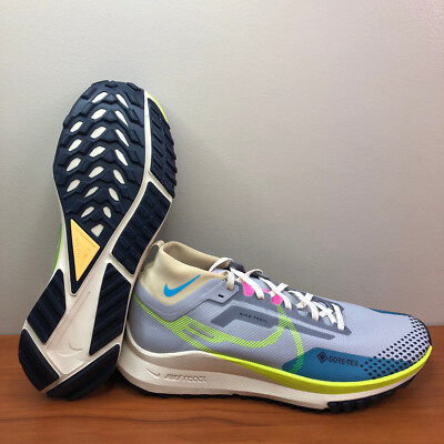 Nike React Pegasus Trail 4 GTX Shoes 'Wolf Grey Volt' DJ7926-002 Men's Size 14