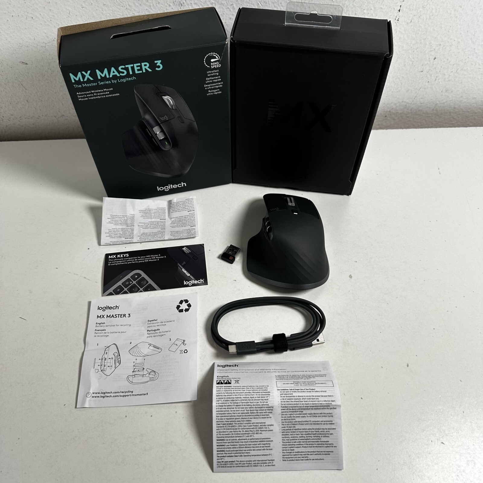 Logitech MX Master 3 MR0077 Black Ultrafast Advanced Wireless Scrolling Mouse
