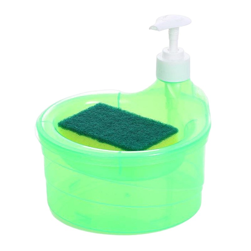 Hand Soap Dispenser Kitchen Sink Soap Hand Liquid Pump Bottle with Sponge 1000ml