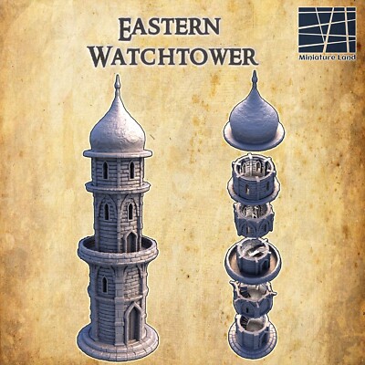 Eastern Watchtower 28mm Desert Terrain D&D Warhammer Black Powder Bolt Action