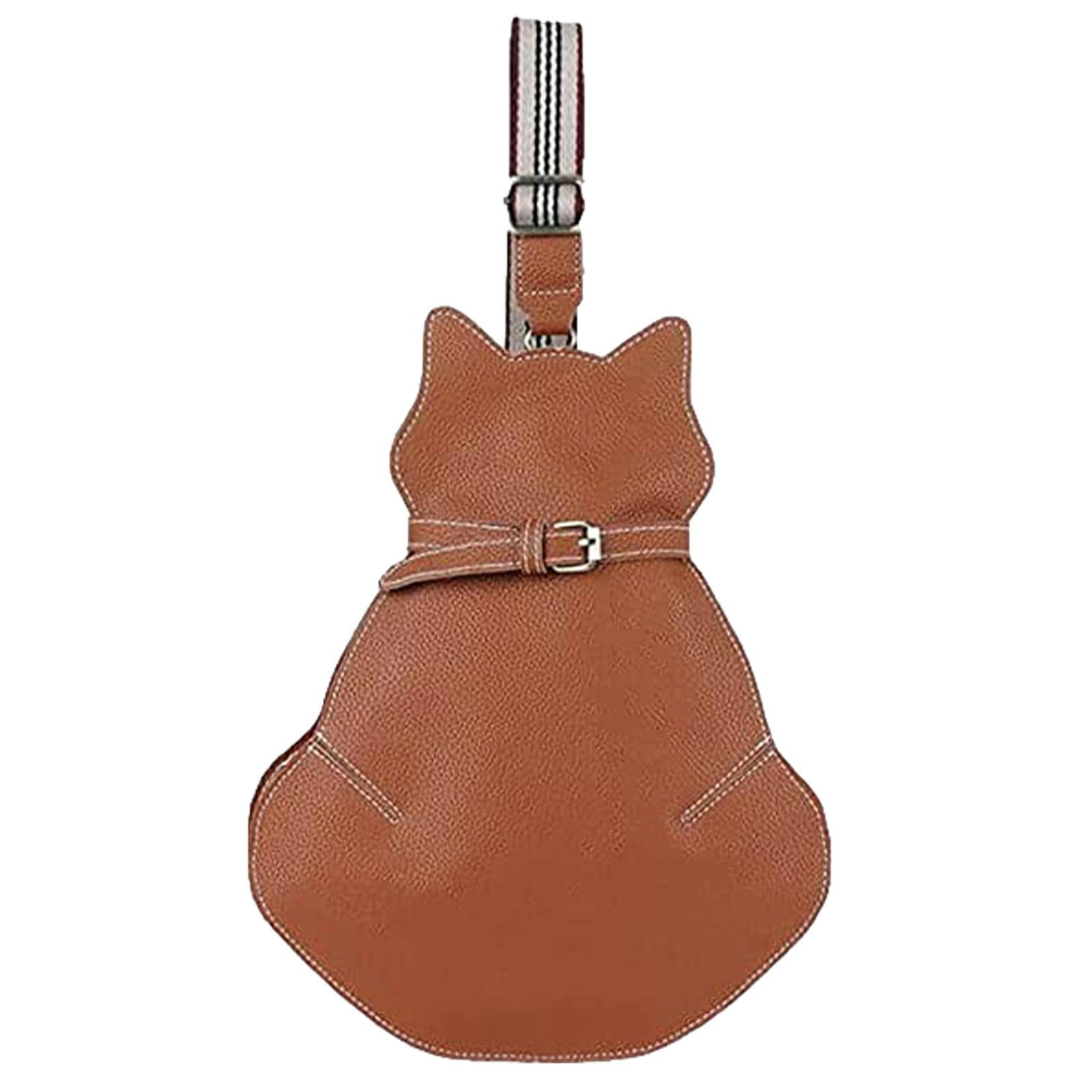 1xFashion Women Strap Crossbody Bag Cat Shape PU Leather Shoulder Bag Adjustable