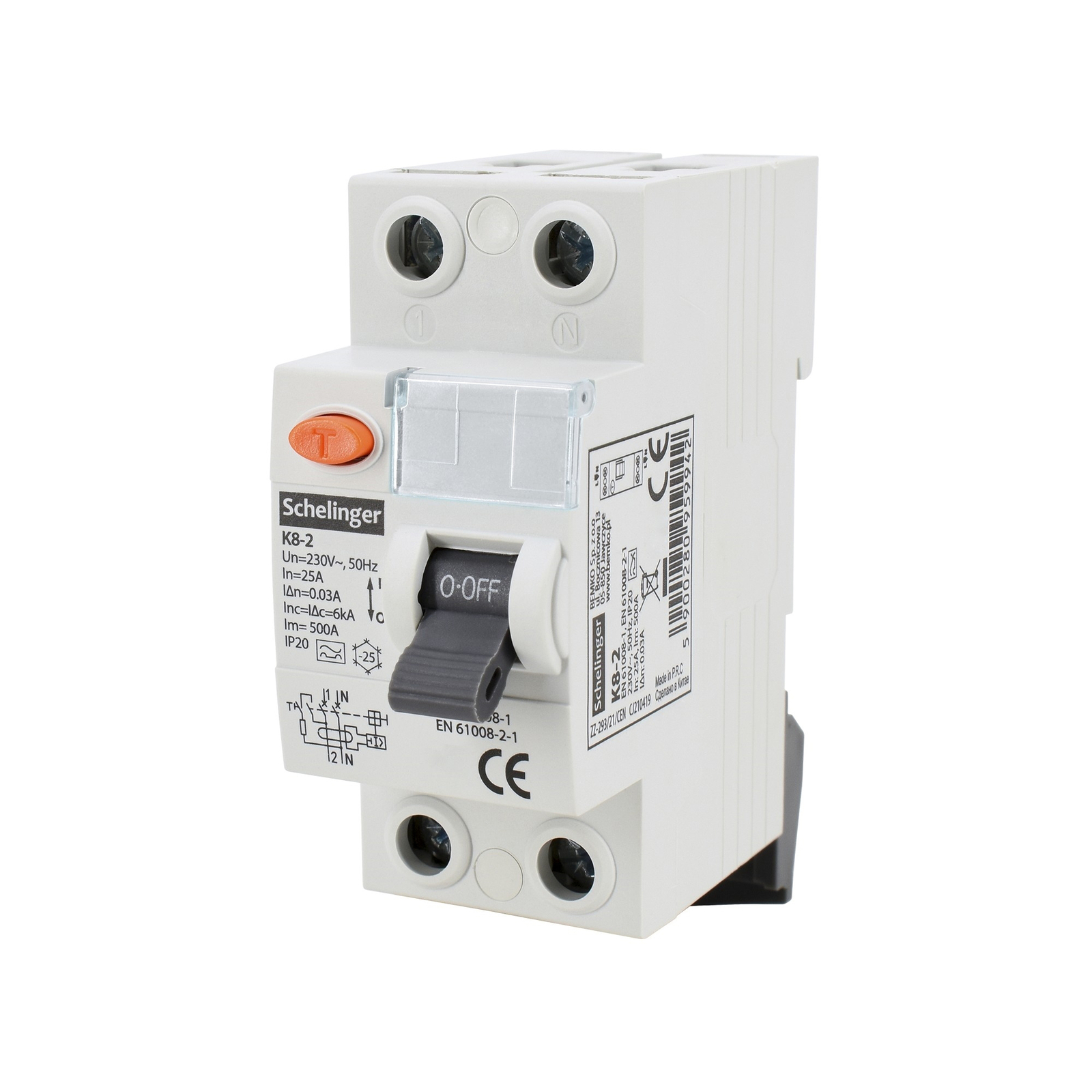 Schelinger RCD/RCCB FI-Schutzchalter A 2P 25A 30mA 2-polig 10kA