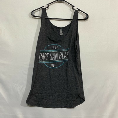 Next Level Womens Gray Heather Cape San Blas Graphic Activewear Tank Top Large
