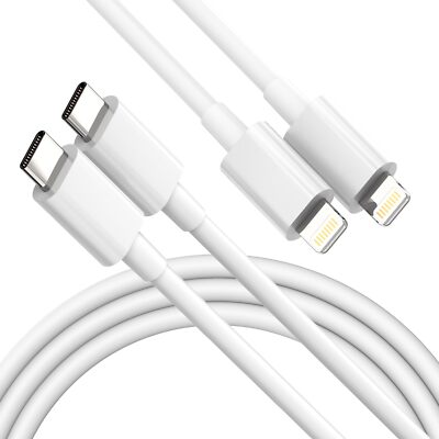 USB C to Lightning Cable 2PACK 3FT [Apple MFi Certified] iPhone Charger Fast ...