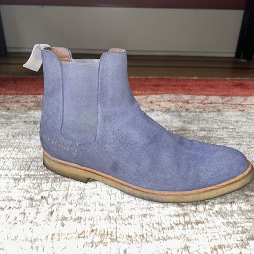 Common Projects Suede Chelsea Boots, Lavender, Slip On, Size 41, 8US