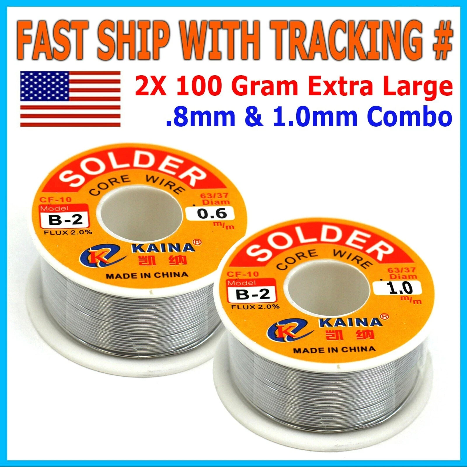 リール込みEnergized Rosin 63/37 100g 63/37 Rosin Core Solder Tin Alloy Flux 2% Soldering