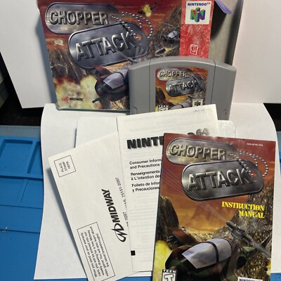 Chopper Attack 1998 N64 Nintendo 64 Game and Box Complete in Box CIB