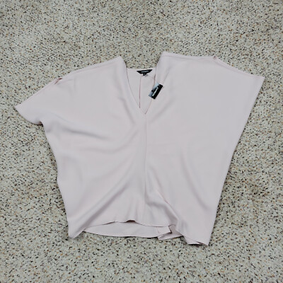 Express Shirt Womens Medium Pink Pullover Lightweight V Neck Ladies Adult NEW