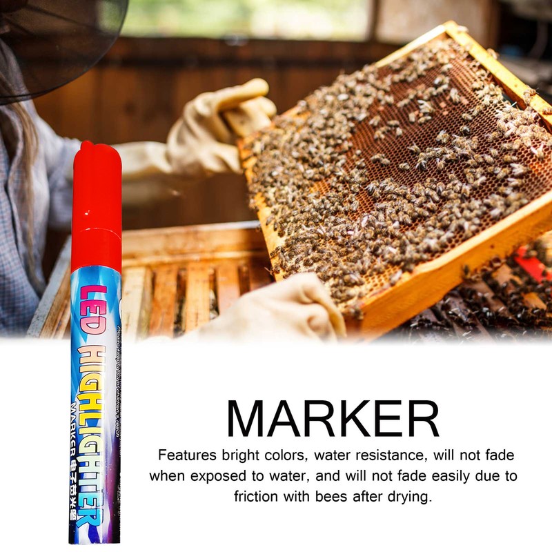 1 Pcs Queen Bee Marker LED Pen Highlighter Marks Pen Beekeeping random color