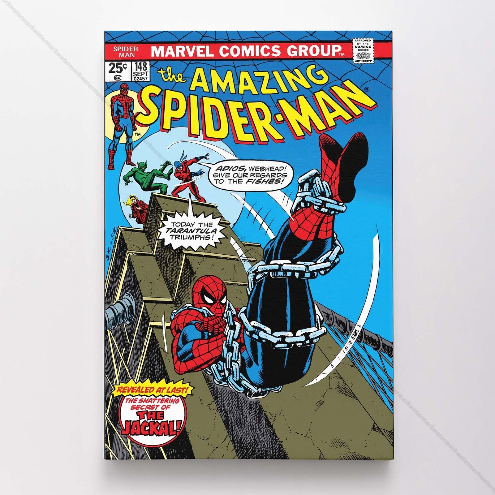 The Amazing Spider-Man #148 Poster Canvas Spiderman Marvel Comic Book Print