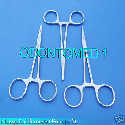 3 MOSQUITO HEMOSTAT LOCKING FORCEPS STR 4'' SURGICAL INSTRUMENTS